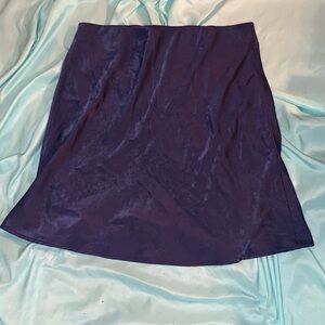 And Now This Blueish-Purple Silky Skirt Size Medium